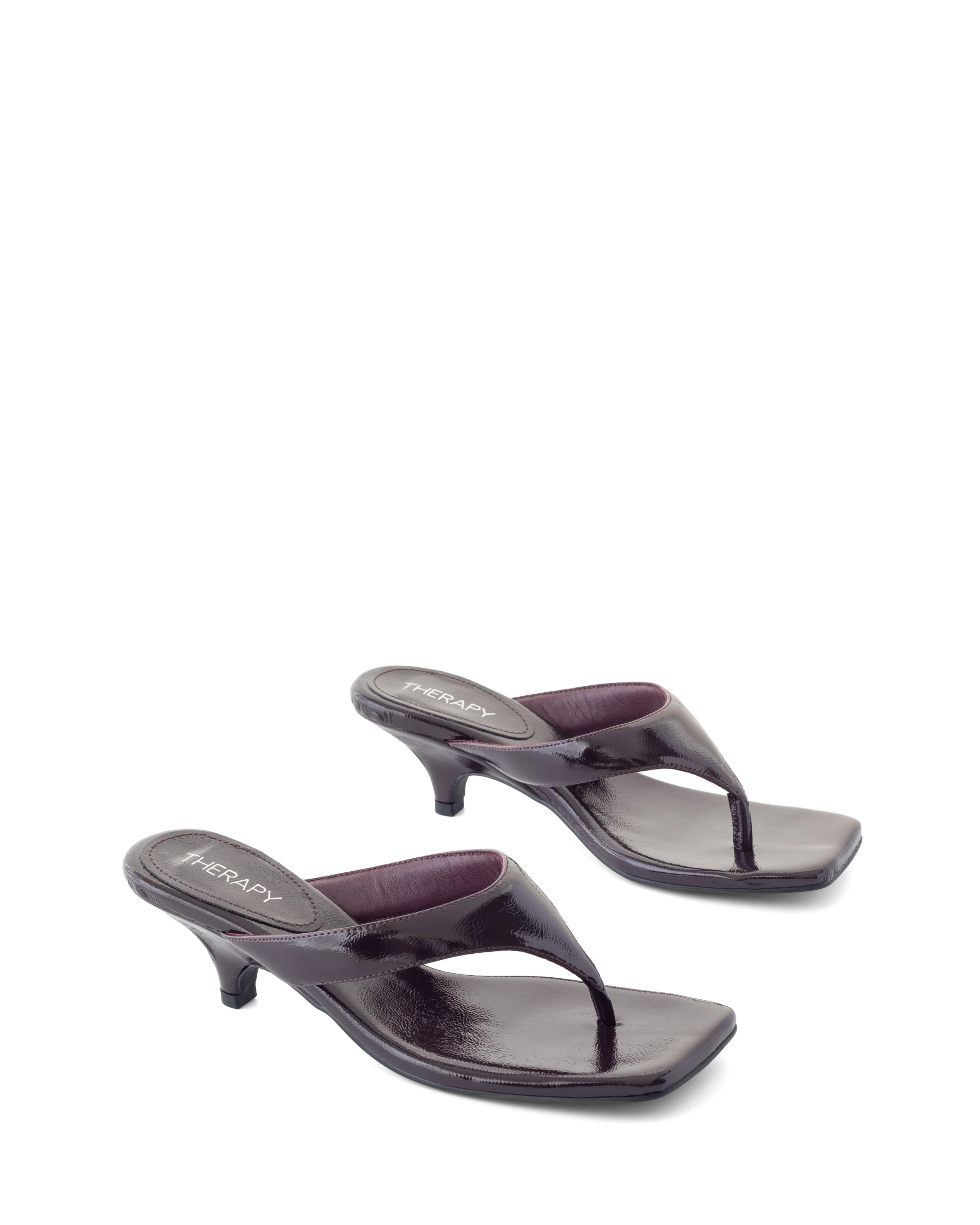 North Thong Heel Port Crinkled Patent - Image 2