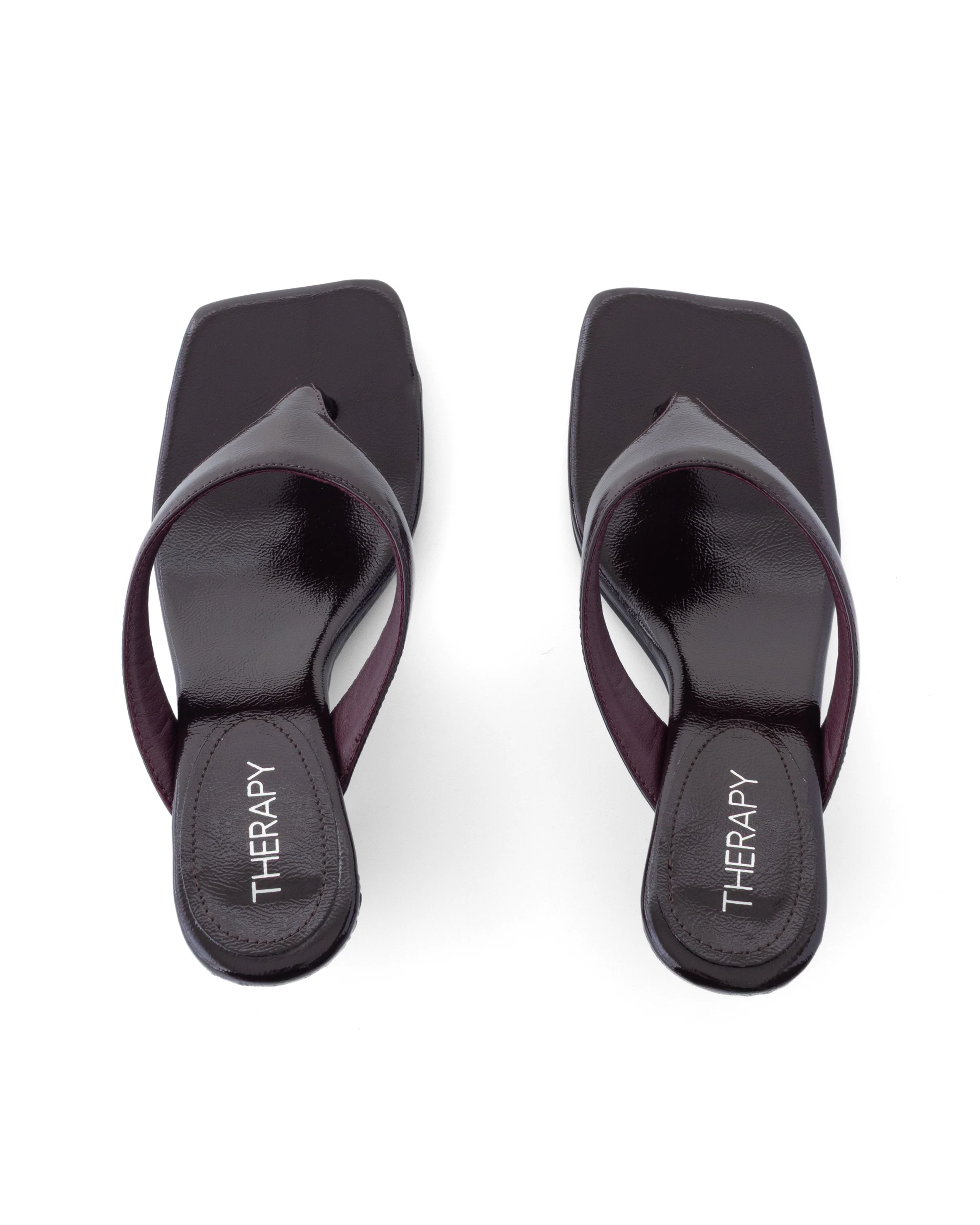 North Thong Heel Port Crinkled Patent - Image 4
