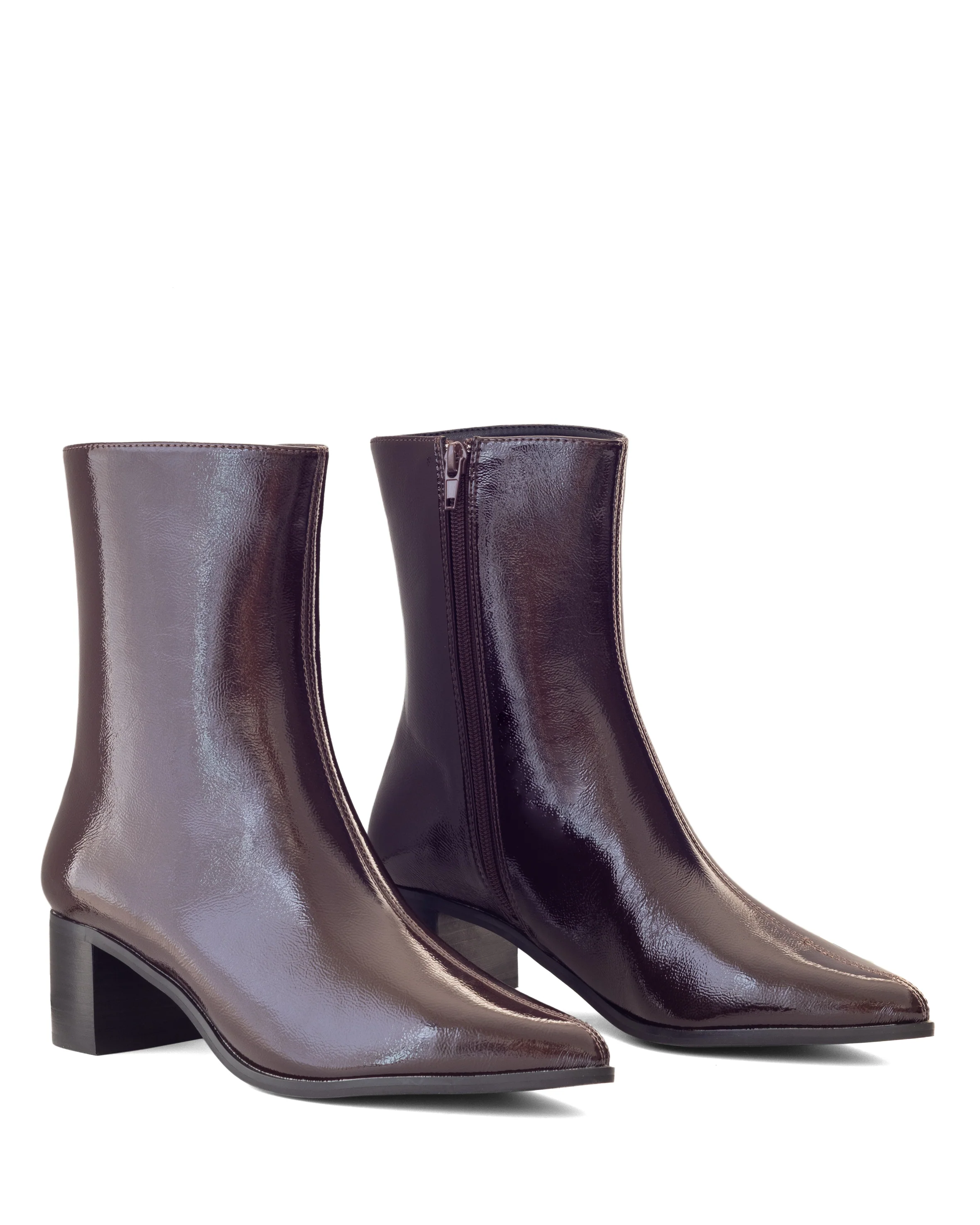 Paige Ankle Boot Port Crinkled Patent - Image 2