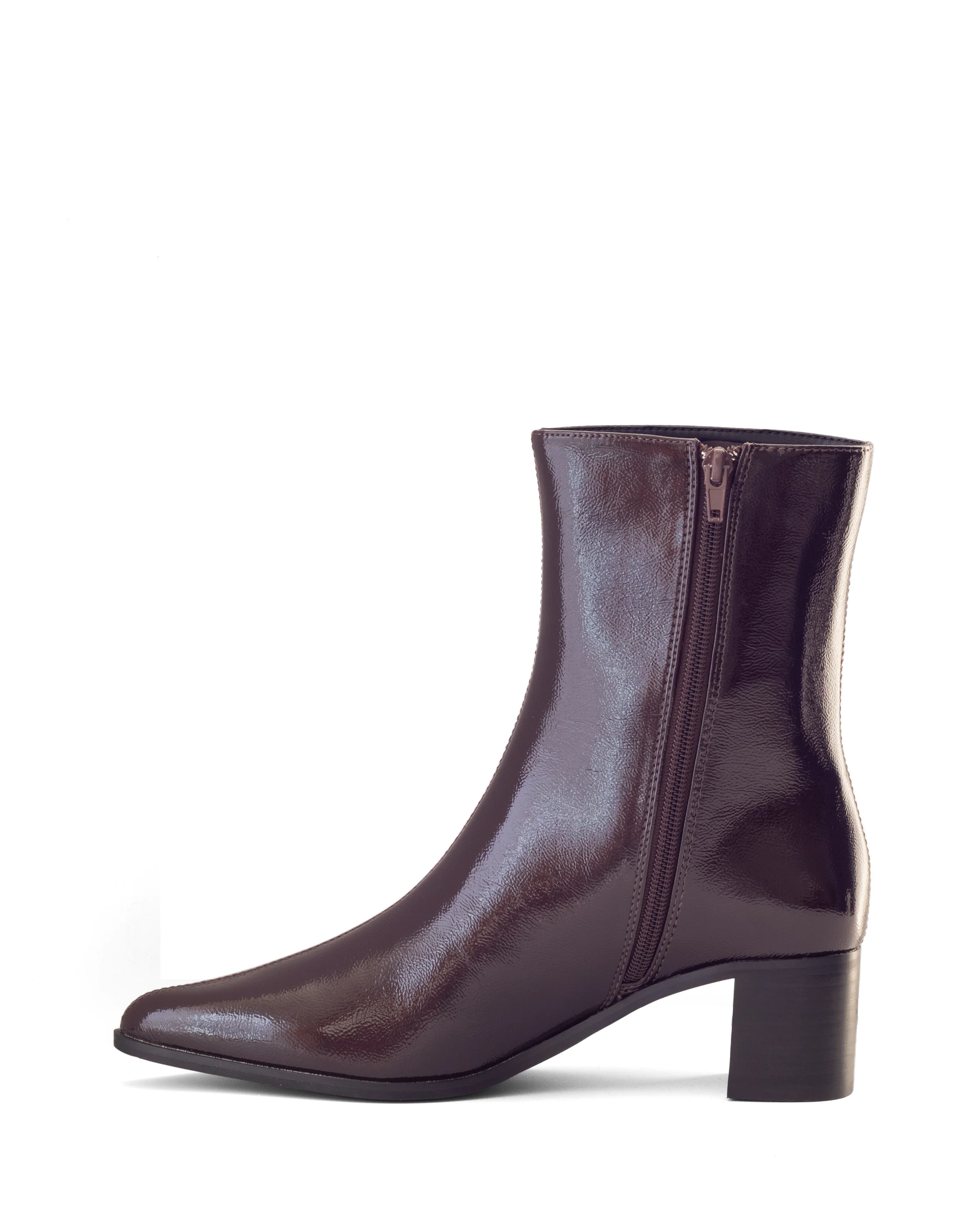 Paige Ankle Boot Port Crinkled Patent - Image 6