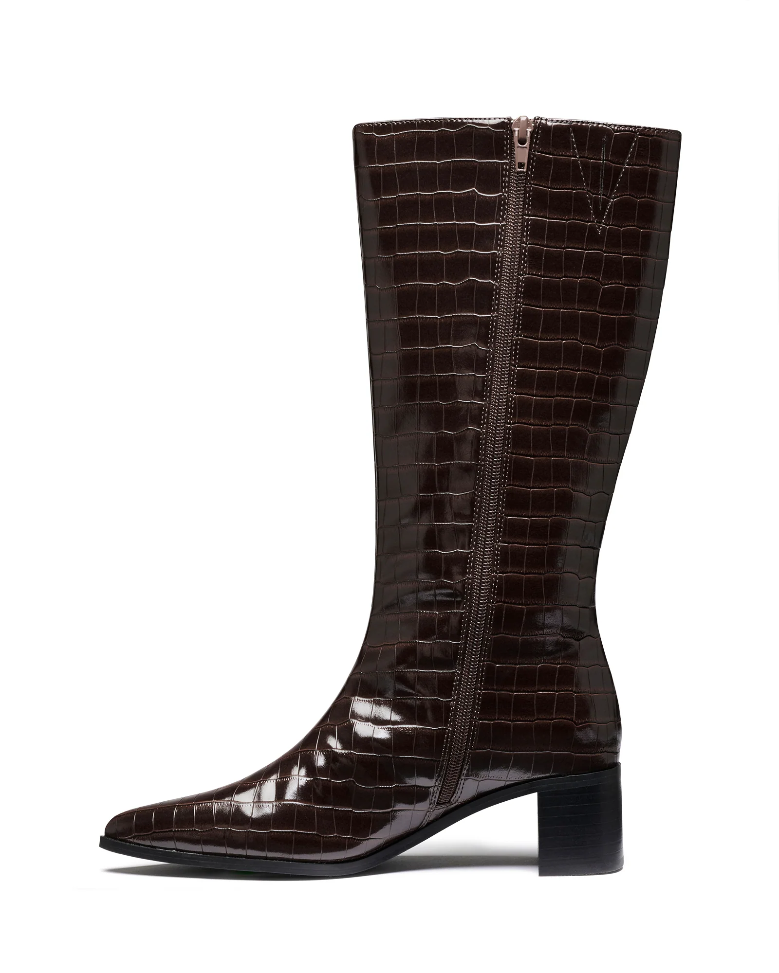 Penny Tall Boot Chocolate Croc - Image 4