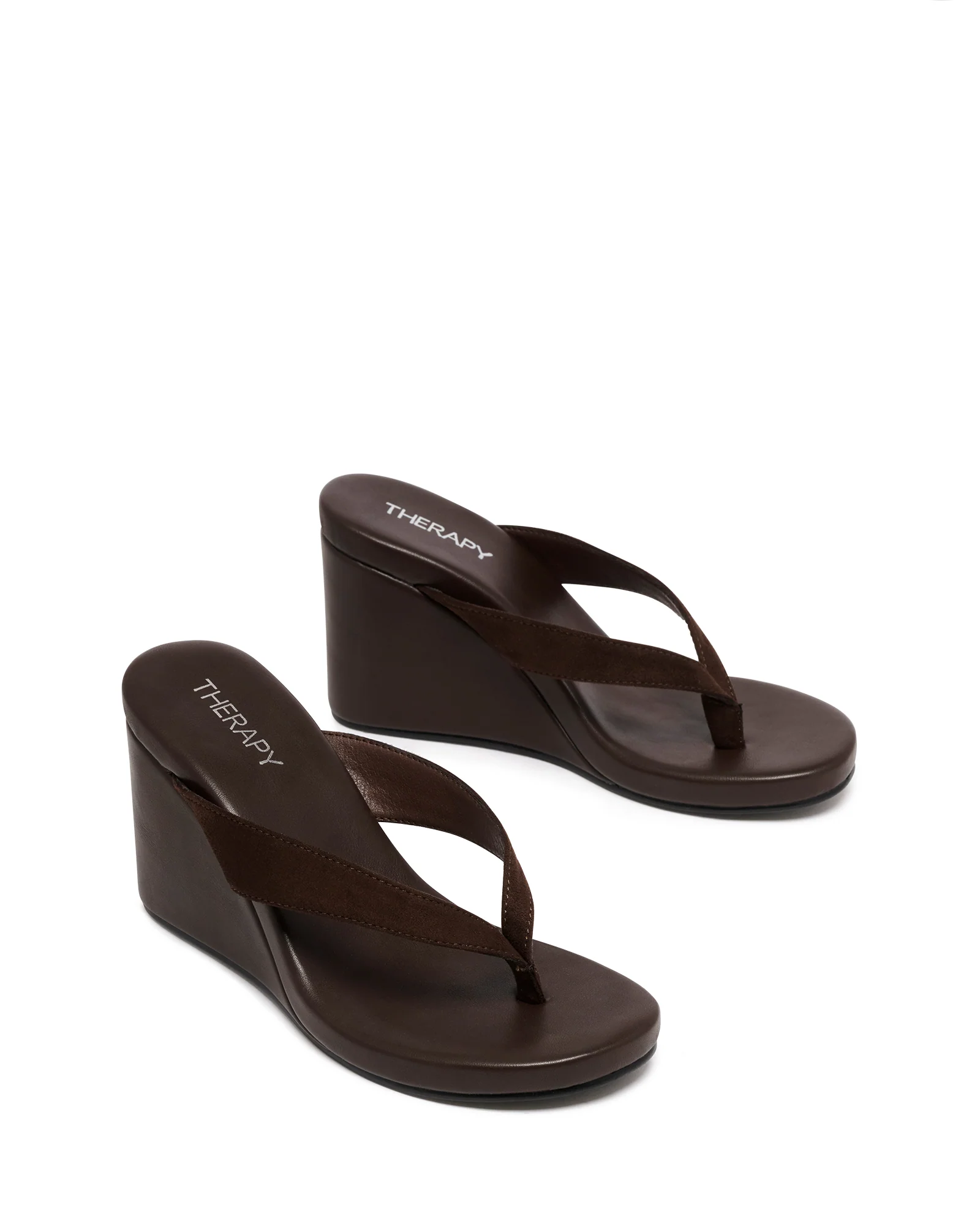 Ren Wedge Chocolate Suede - Image 2