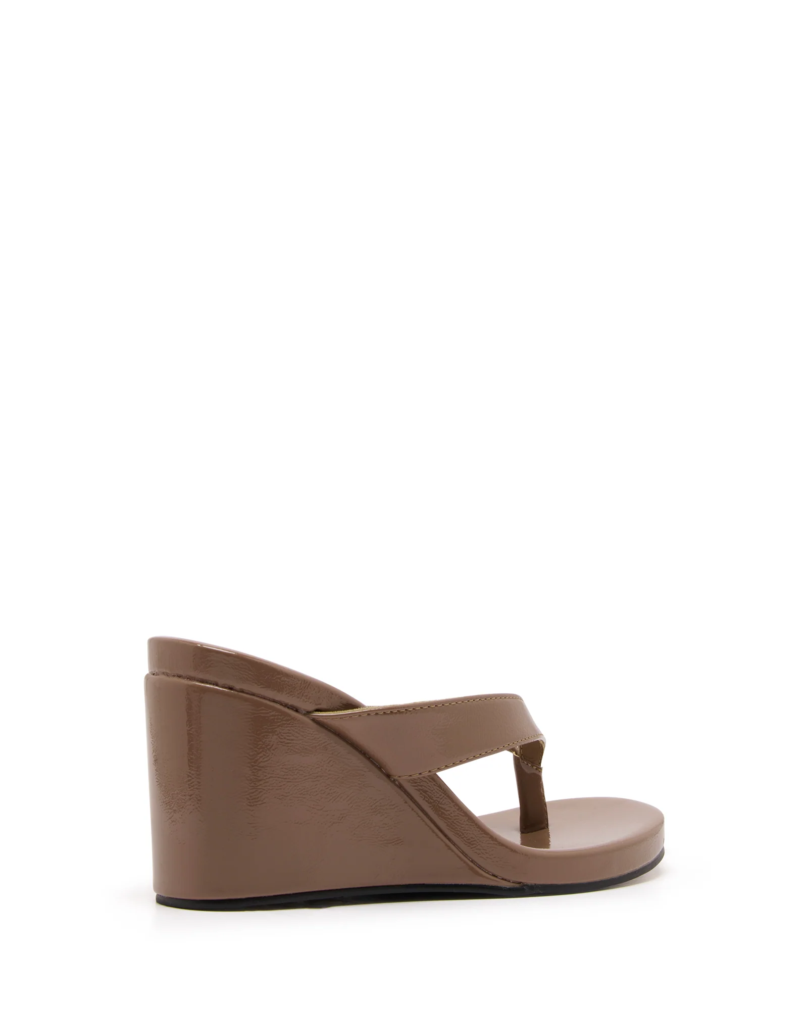 Ren Wedge Mocha Crinkled Patent - Image 4