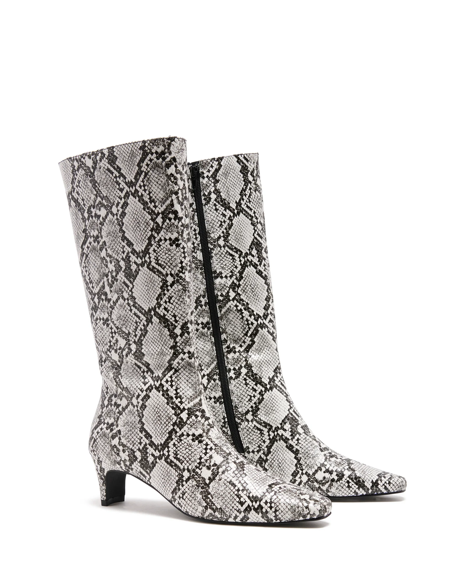 Rhome Tall Boot Black/White Snake - Image 3