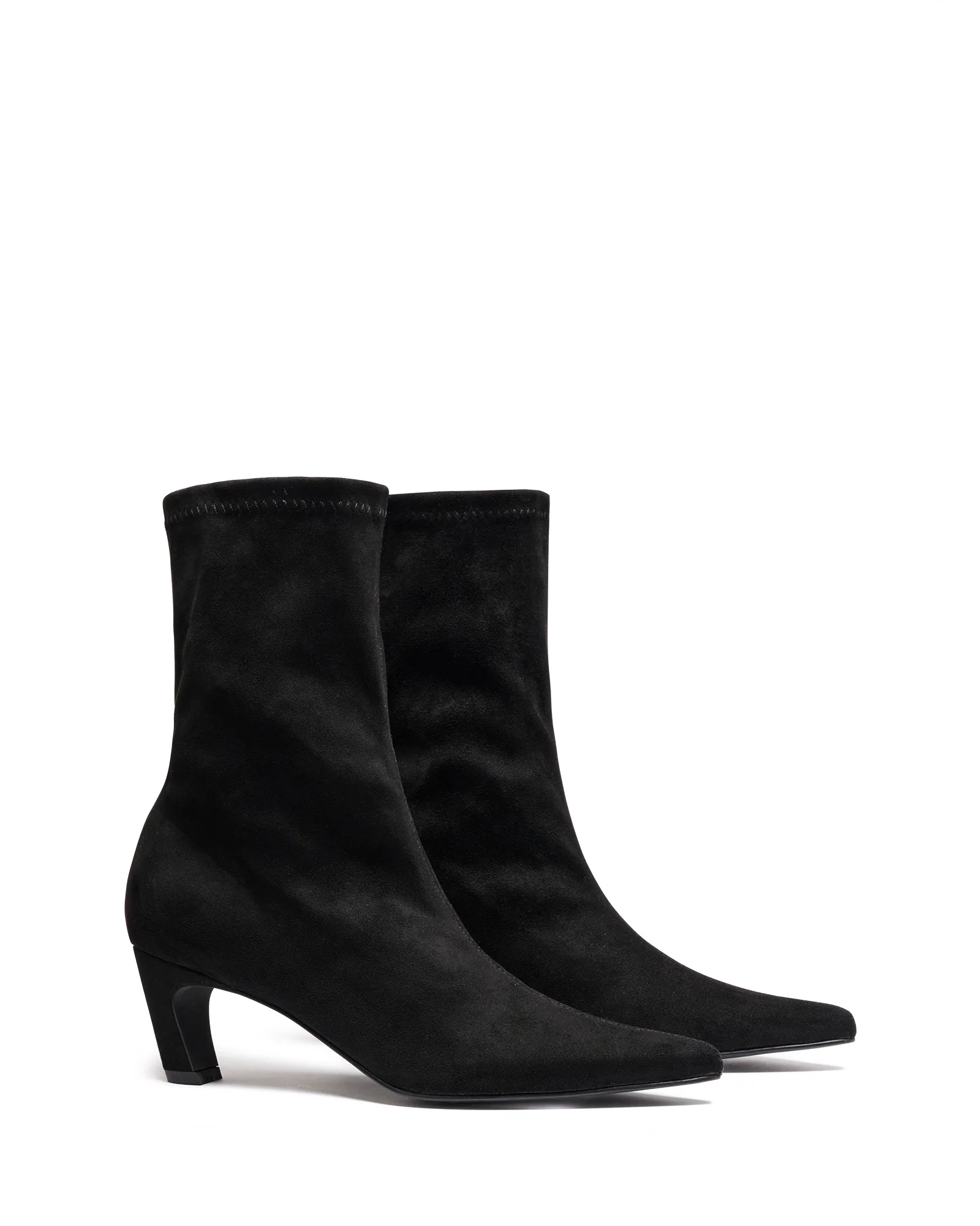 Sacha Ankle Boot Black Microfibre - Image 2