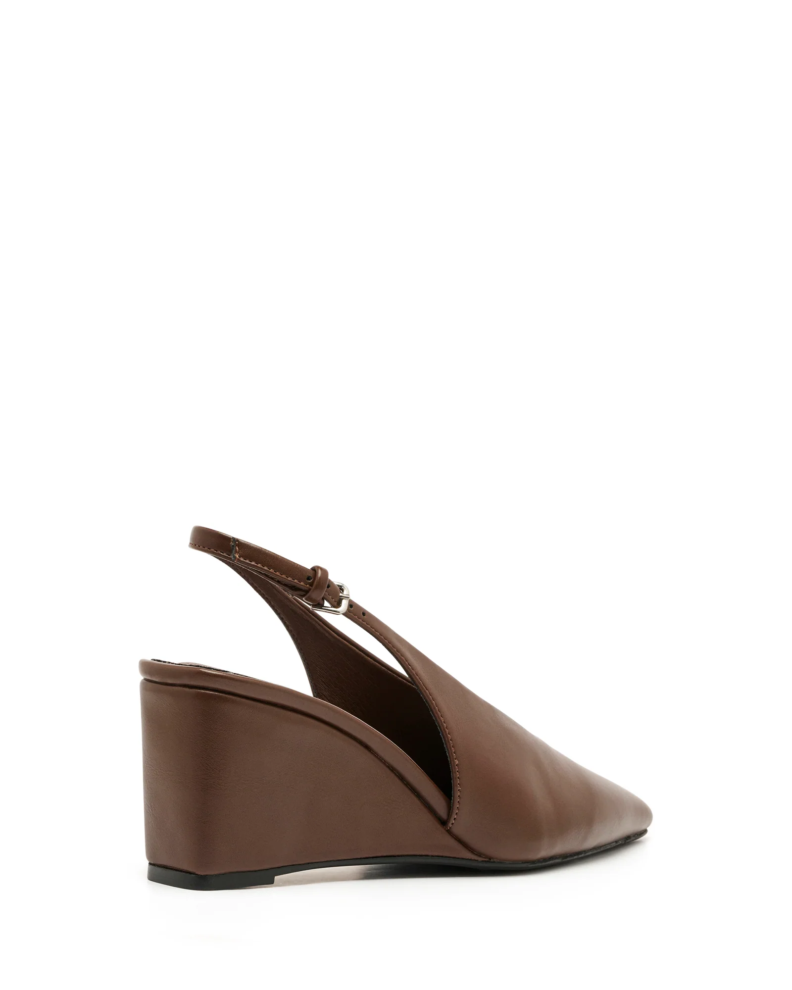 Santi Slingback Wedge Chocolate - Image 4