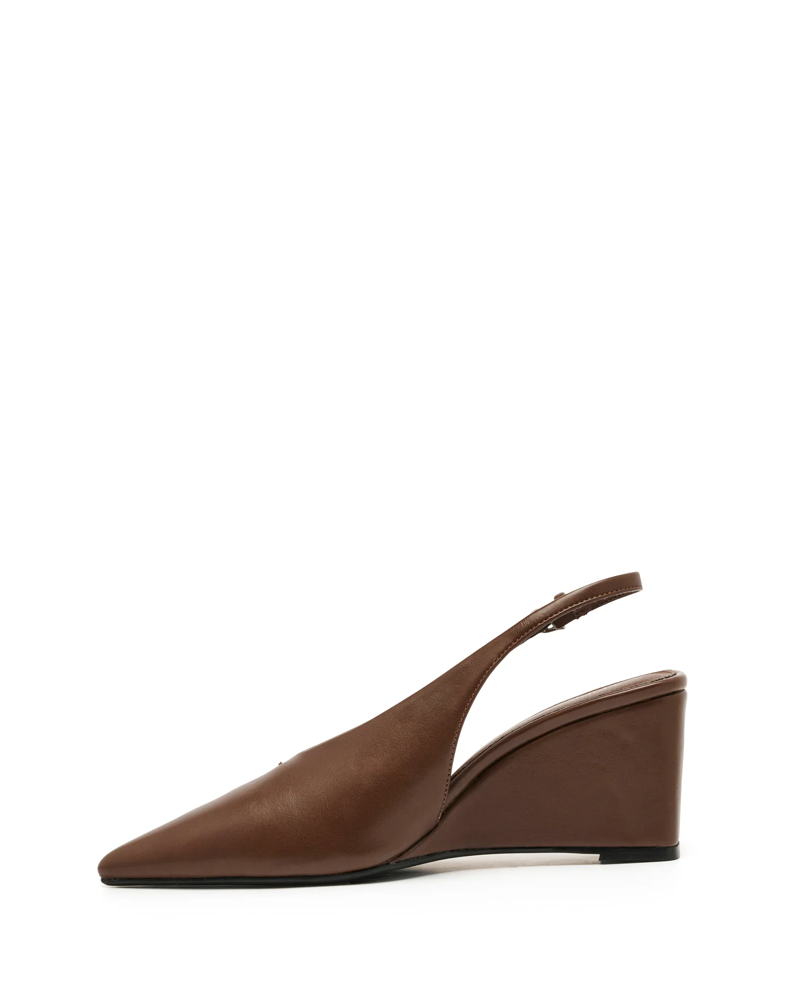 Santi Slingback Wedge Chocolate - Image 5