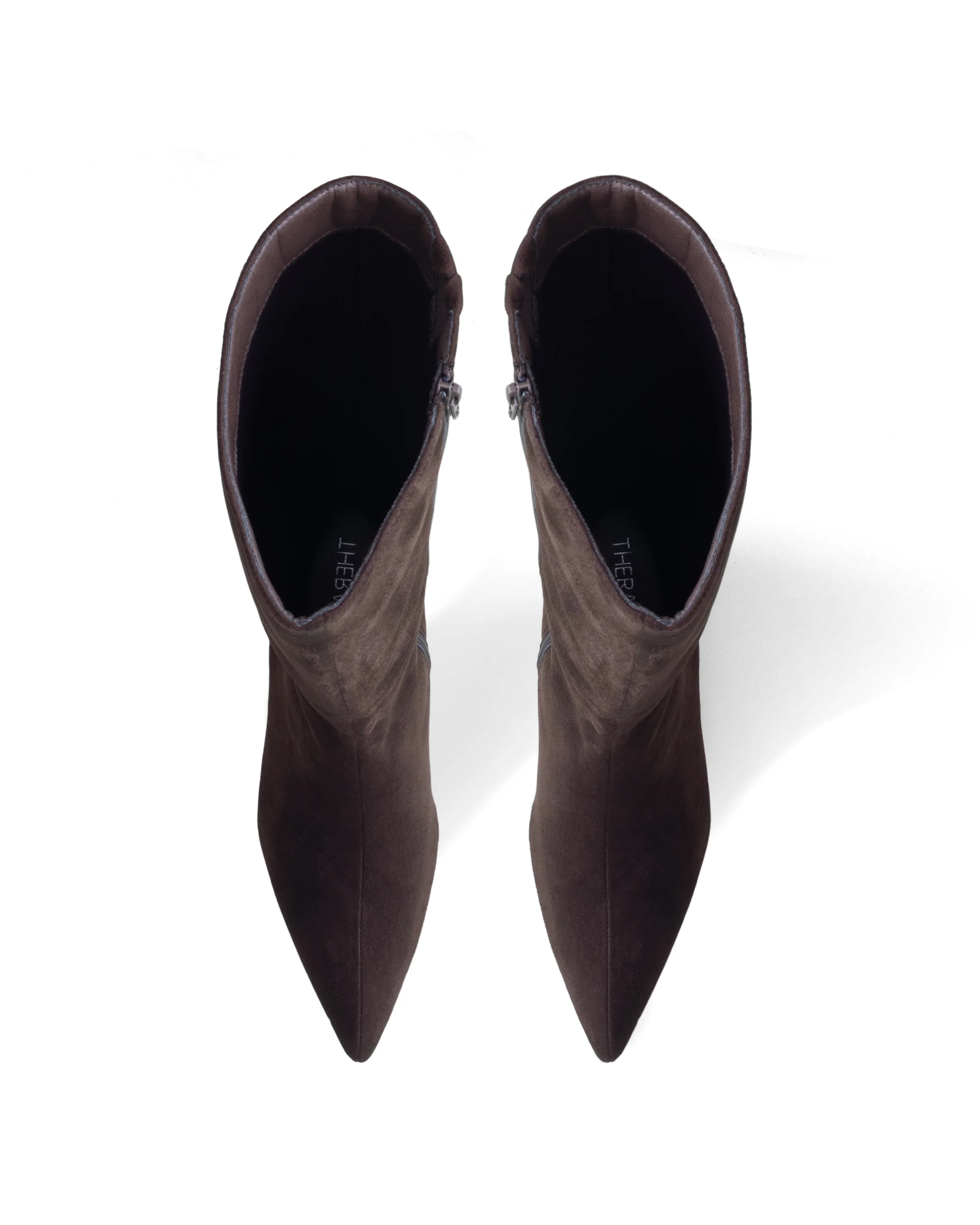 Savannah Wedge Boot Chocolate Faux Suede - Image 4