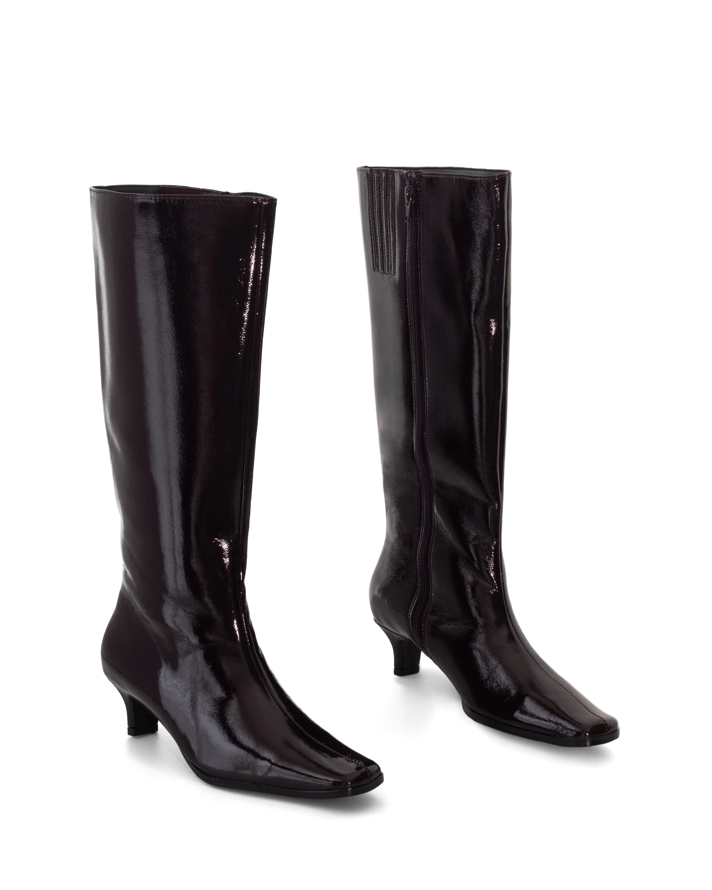 Spicy Tall Boot Port Crinkled Patent - Image 2
