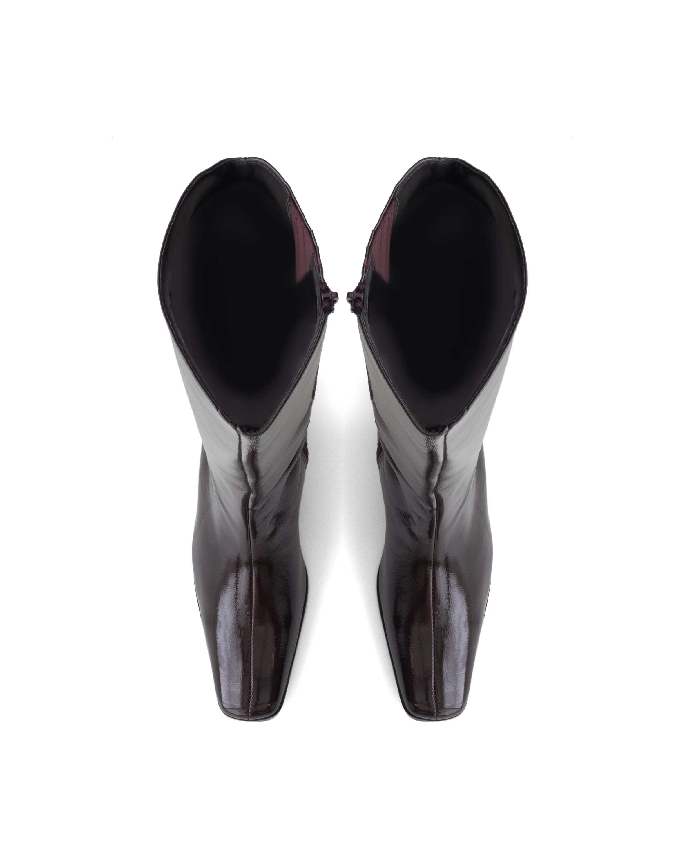 Spicy Tall Boot Port Crinkled Patent - Image 4