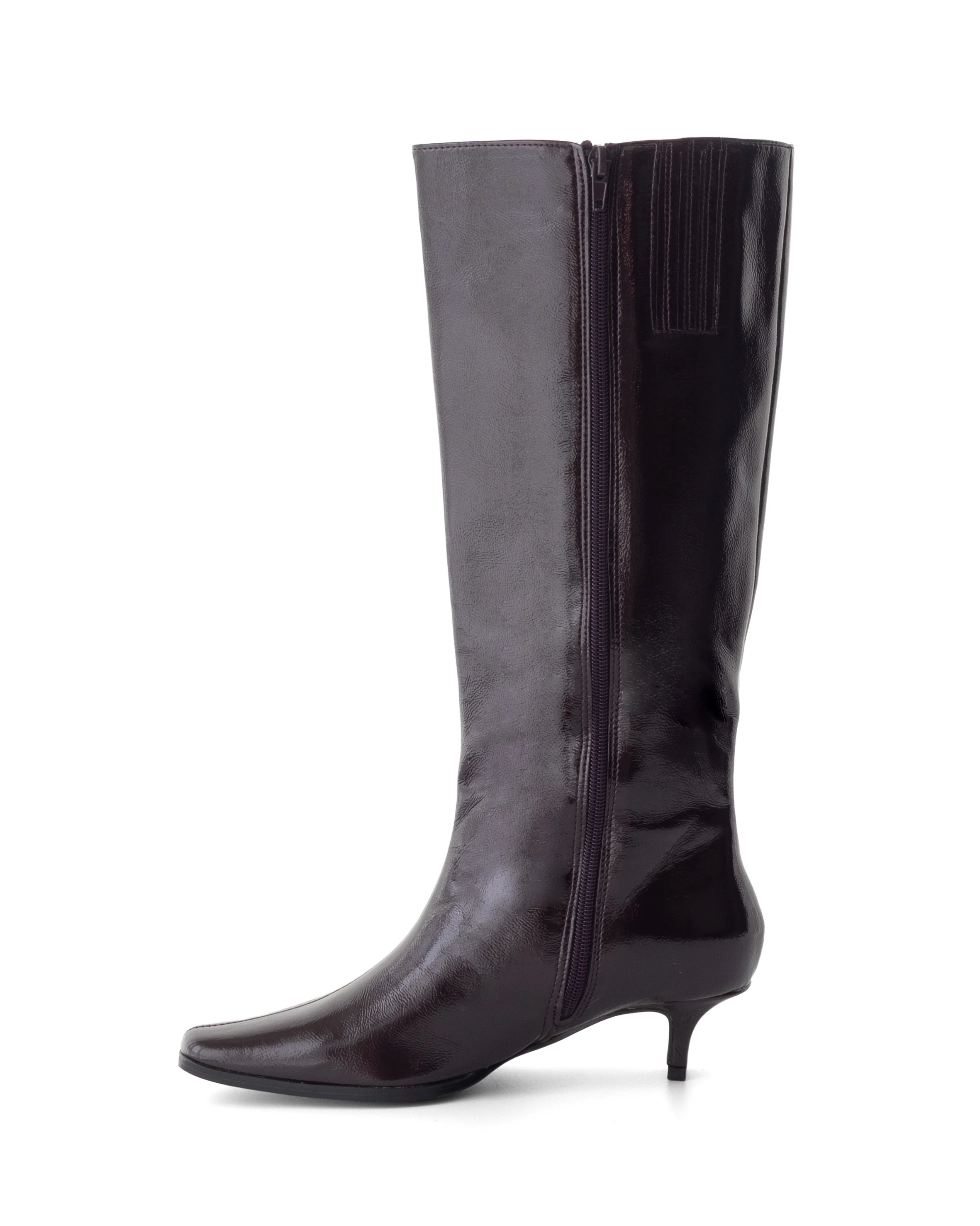 Spicy Tall Boot Port Crinkled Patent - Image 5