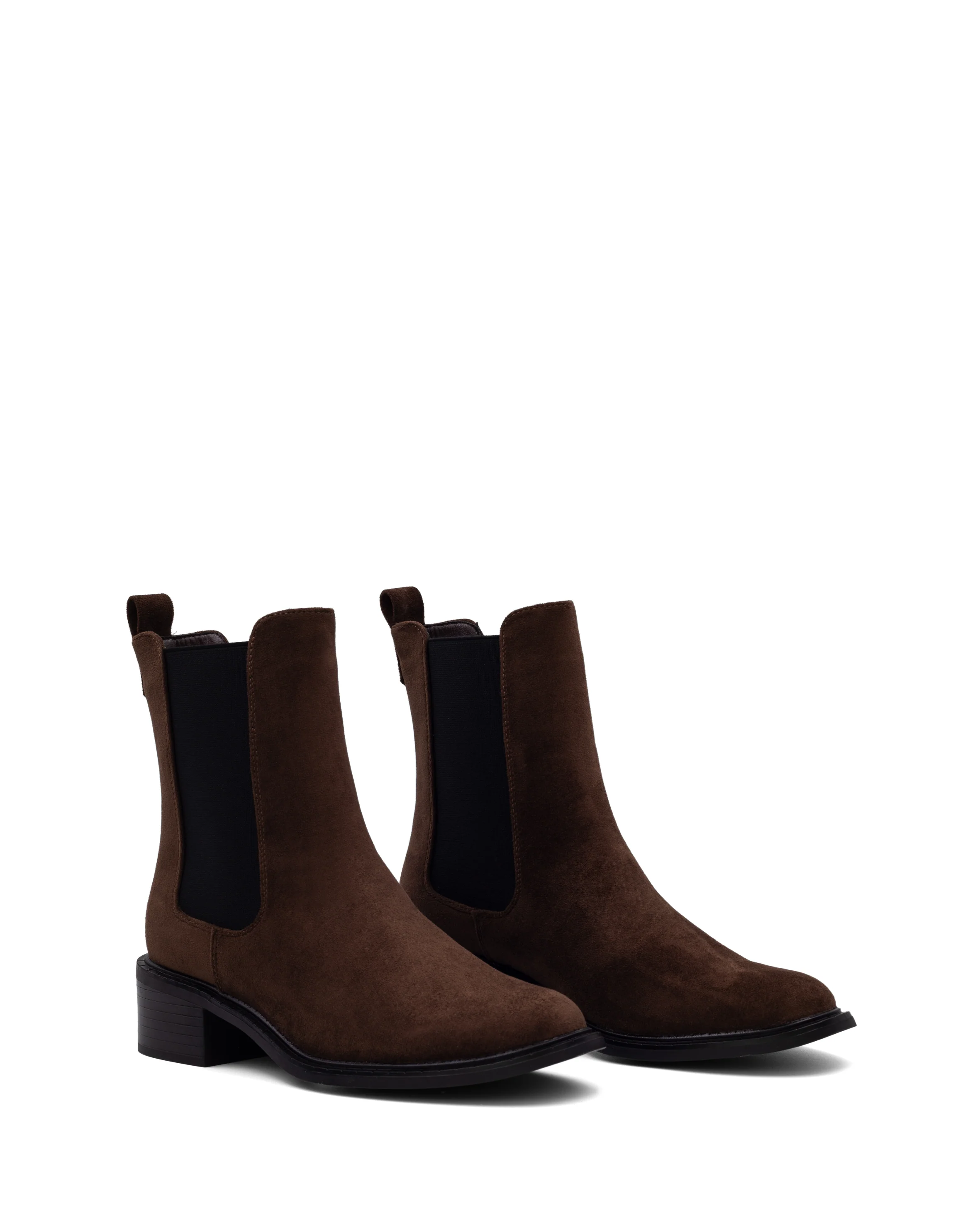 Stable Ankle Boot Chocolate Faux Suede - Image 2