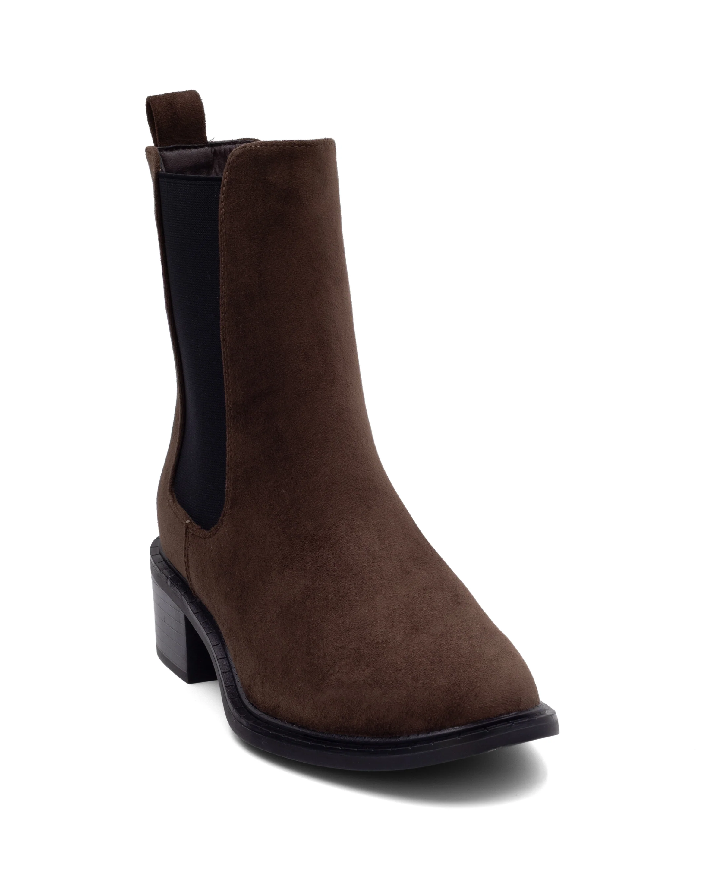 Stable Ankle Boot Chocolate Faux Suede - Image 5