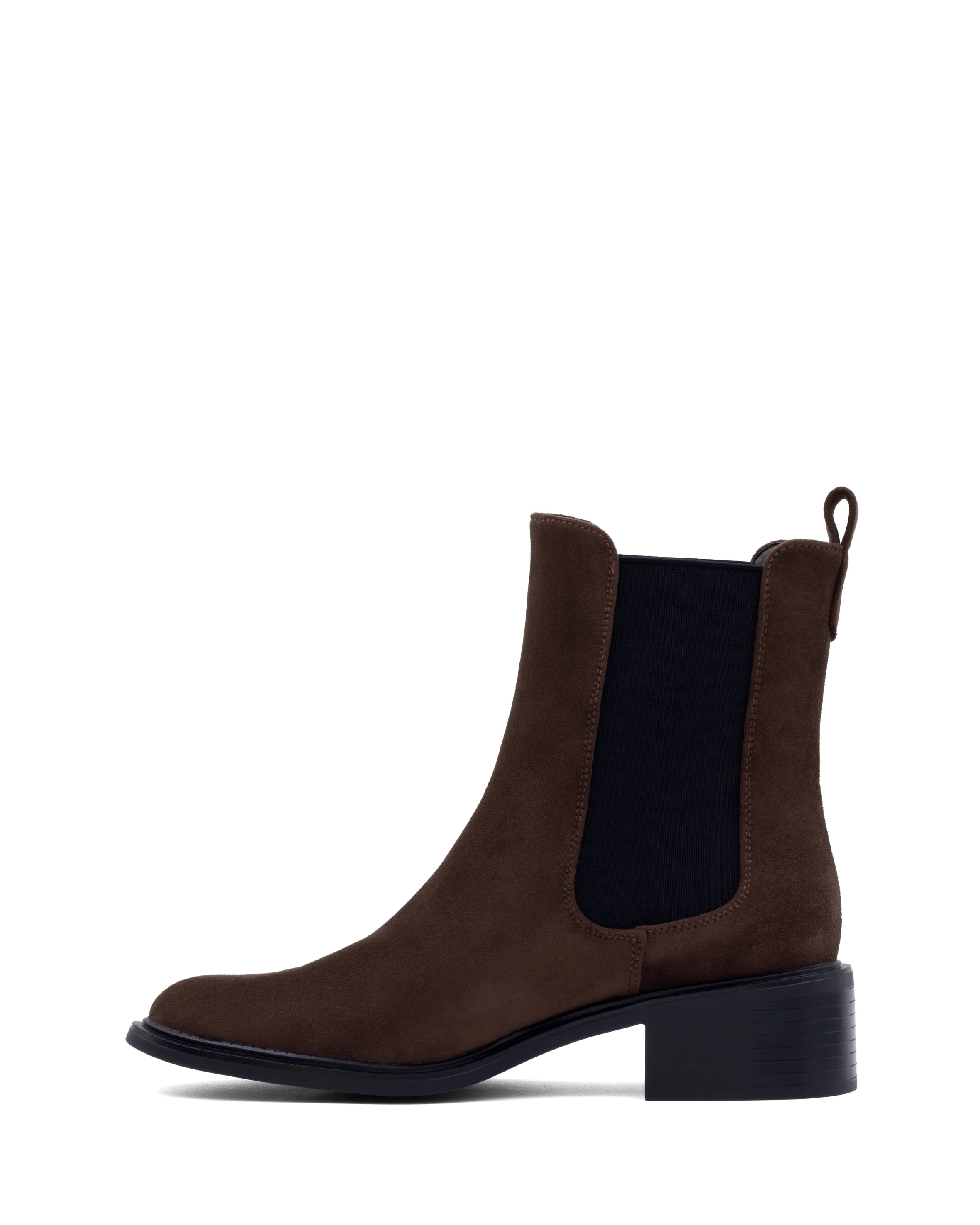 Stable Ankle Boot Chocolate Faux Suede - Image 6