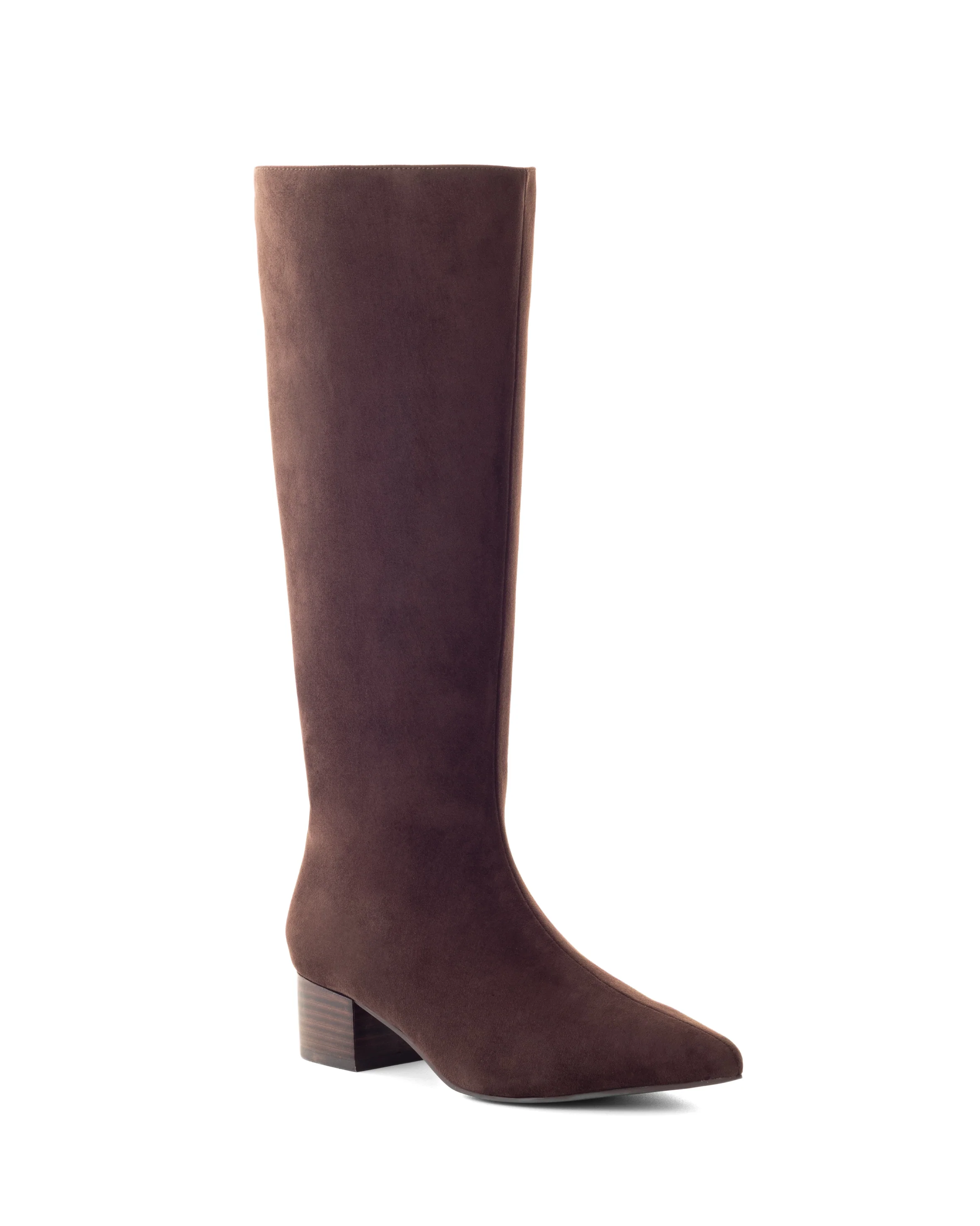 Steevie Tall Boot Chocolate Faux Suede - Image 5