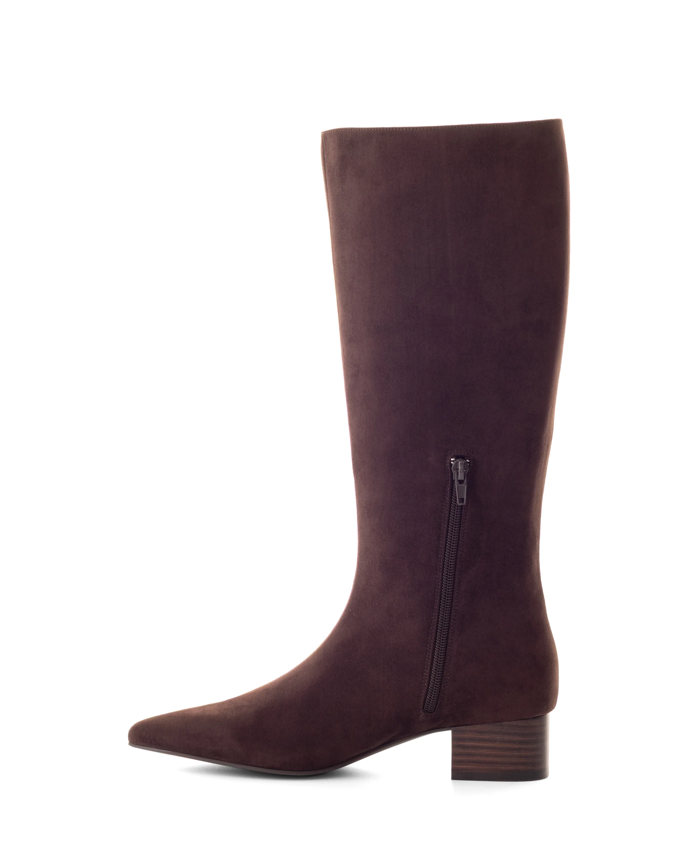 Steevie Tall Boot Chocolate Faux Suede - Image 6