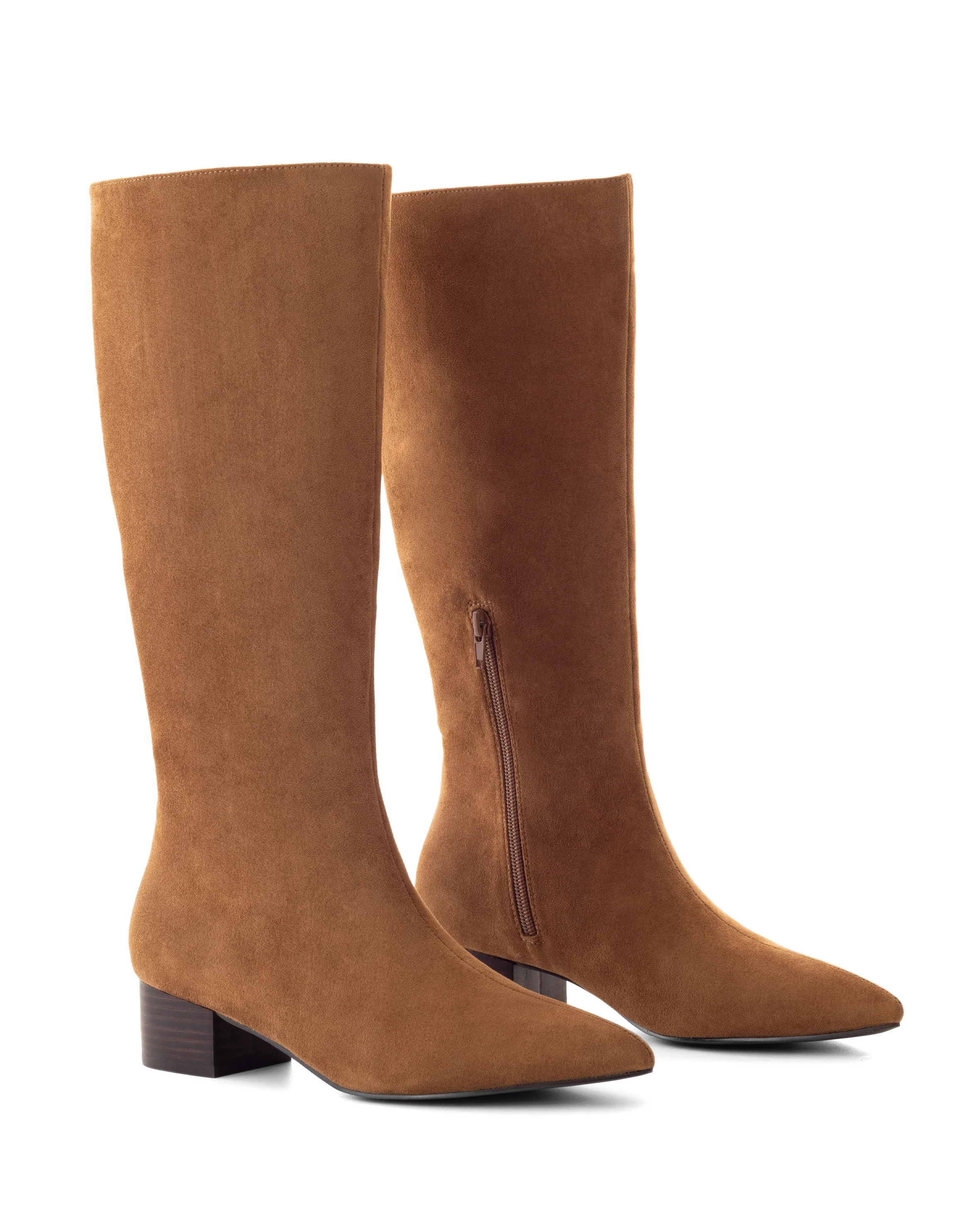 Steevie Tall Boot Toffee Faux Suede - Image 2