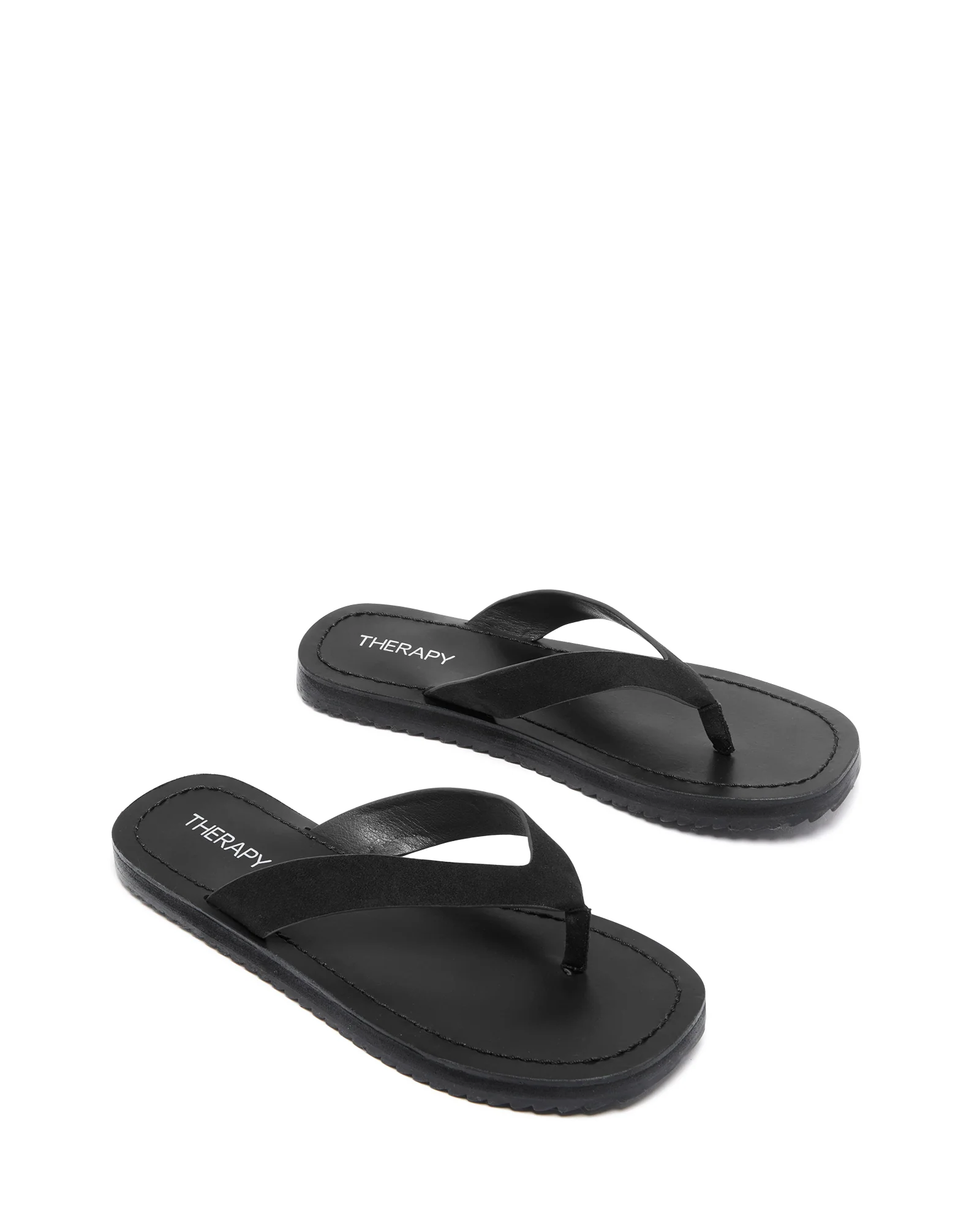Undone Thong Sandal Black Suede - Image 3