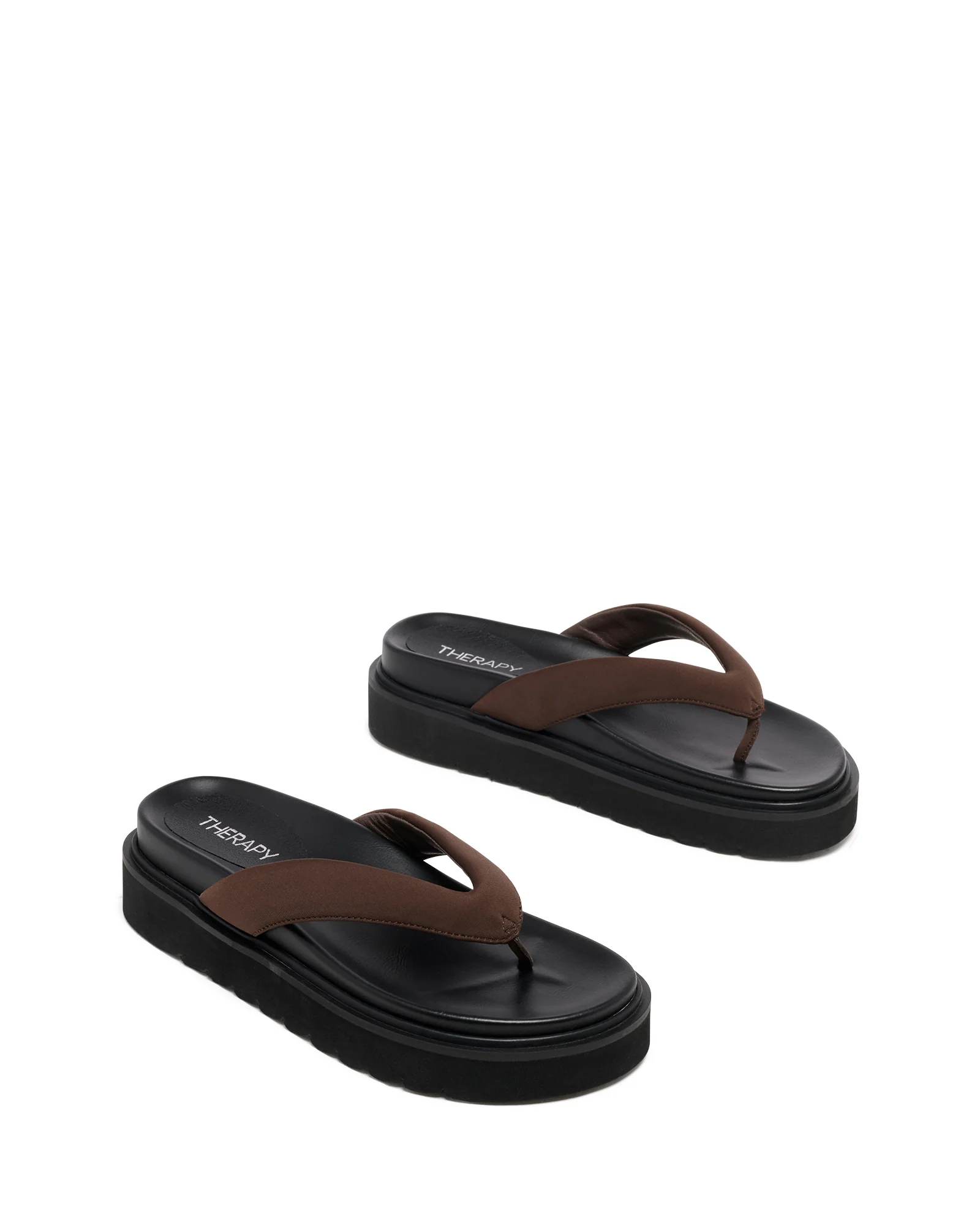 Vacay Thong Sandal Chocolate Lycra - Image 2