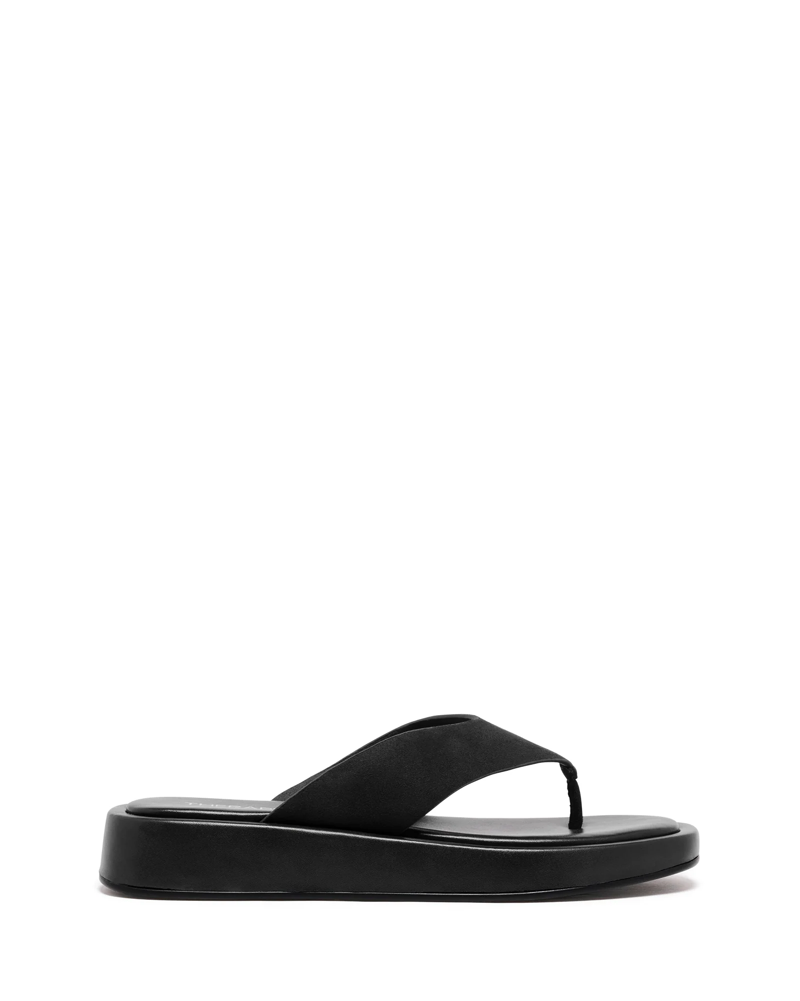 Veda Thong Sandal Black Suede