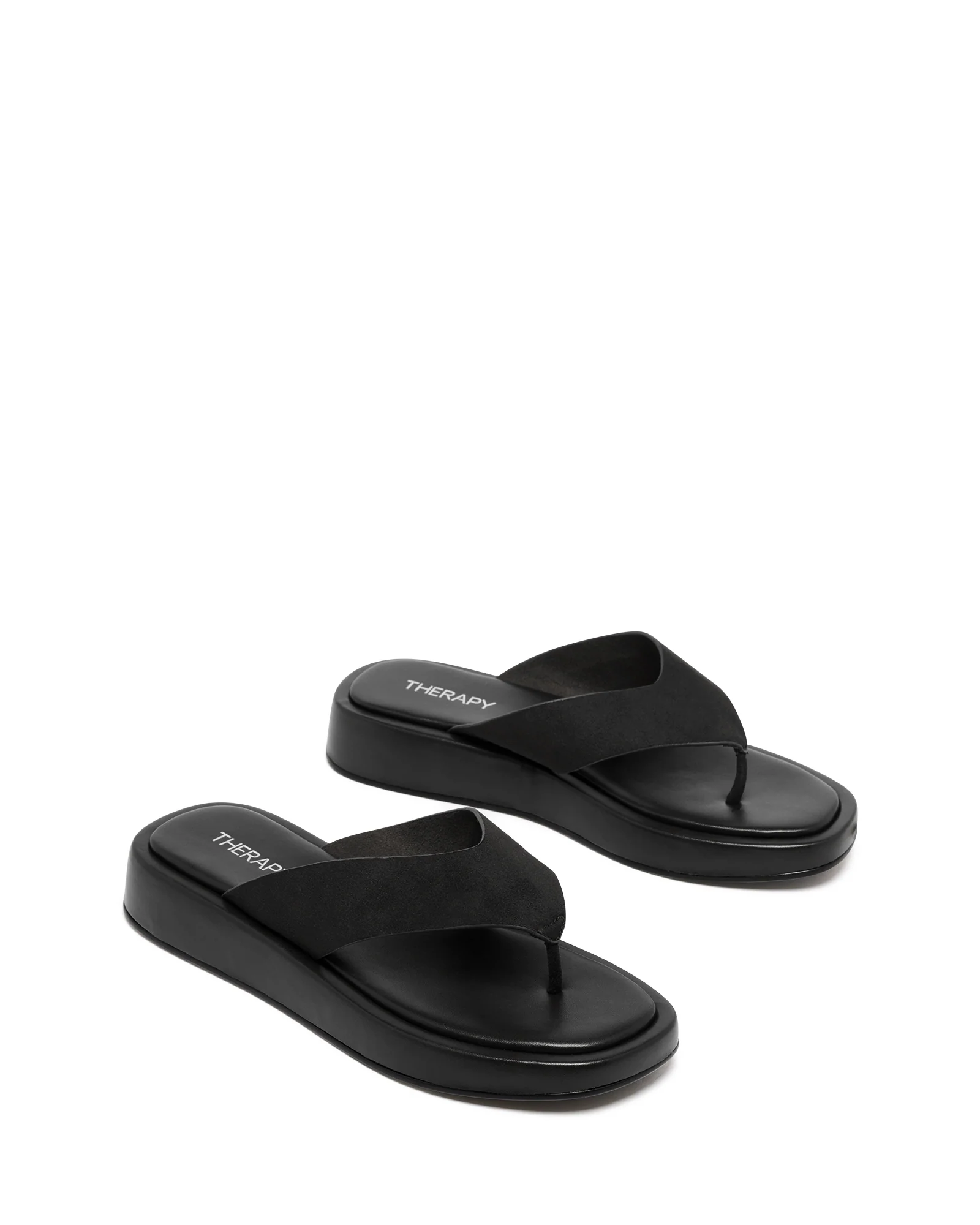 Veda Thong Sandal Black Suede - Image 2