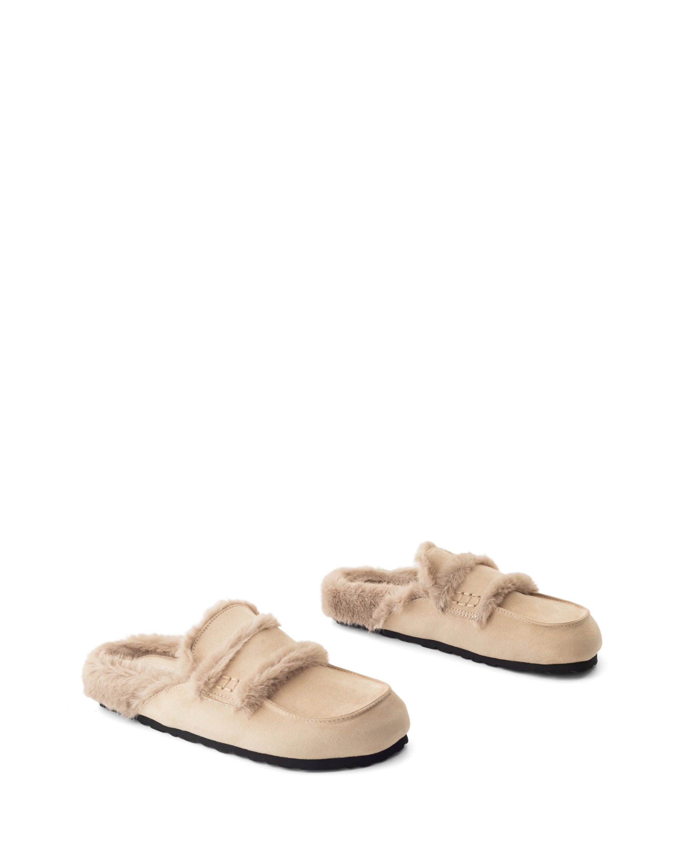 Yuki Mule Taupe Faux Suede - Image 2