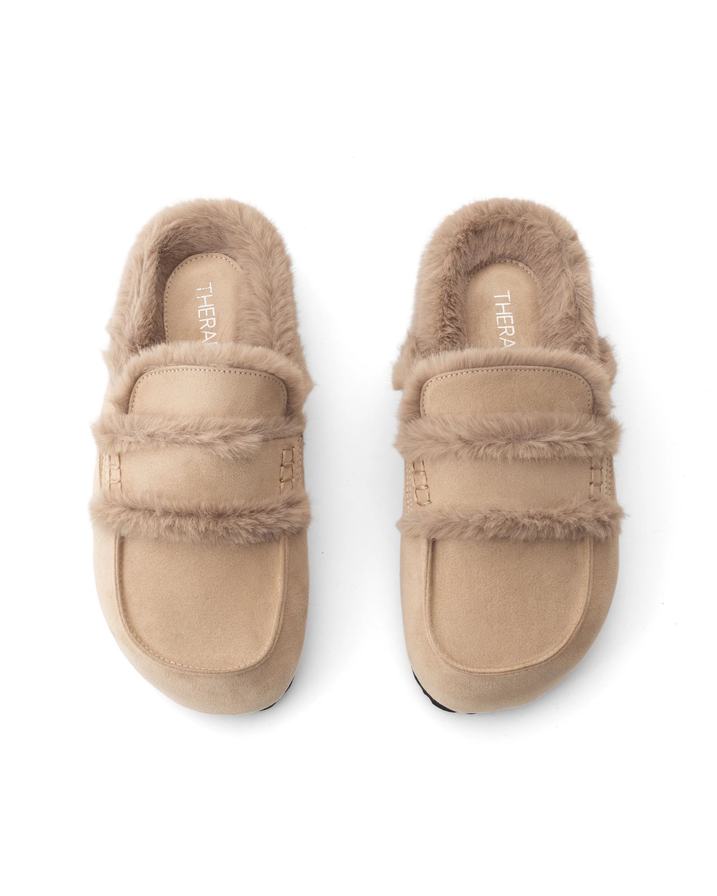 Yuki Mule Taupe Faux Suede - Image 4