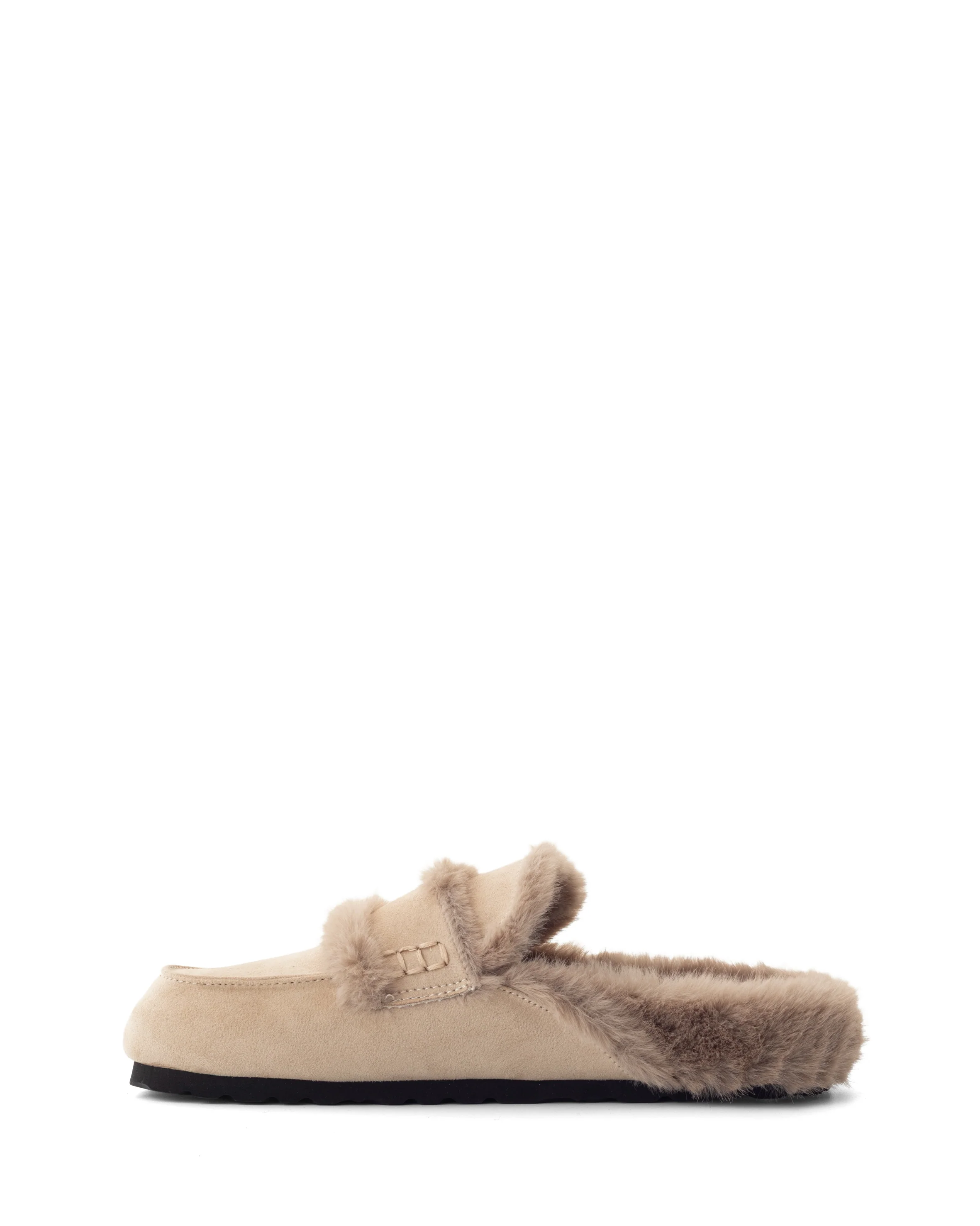 Yuki Mule Taupe Faux Suede - Image 5