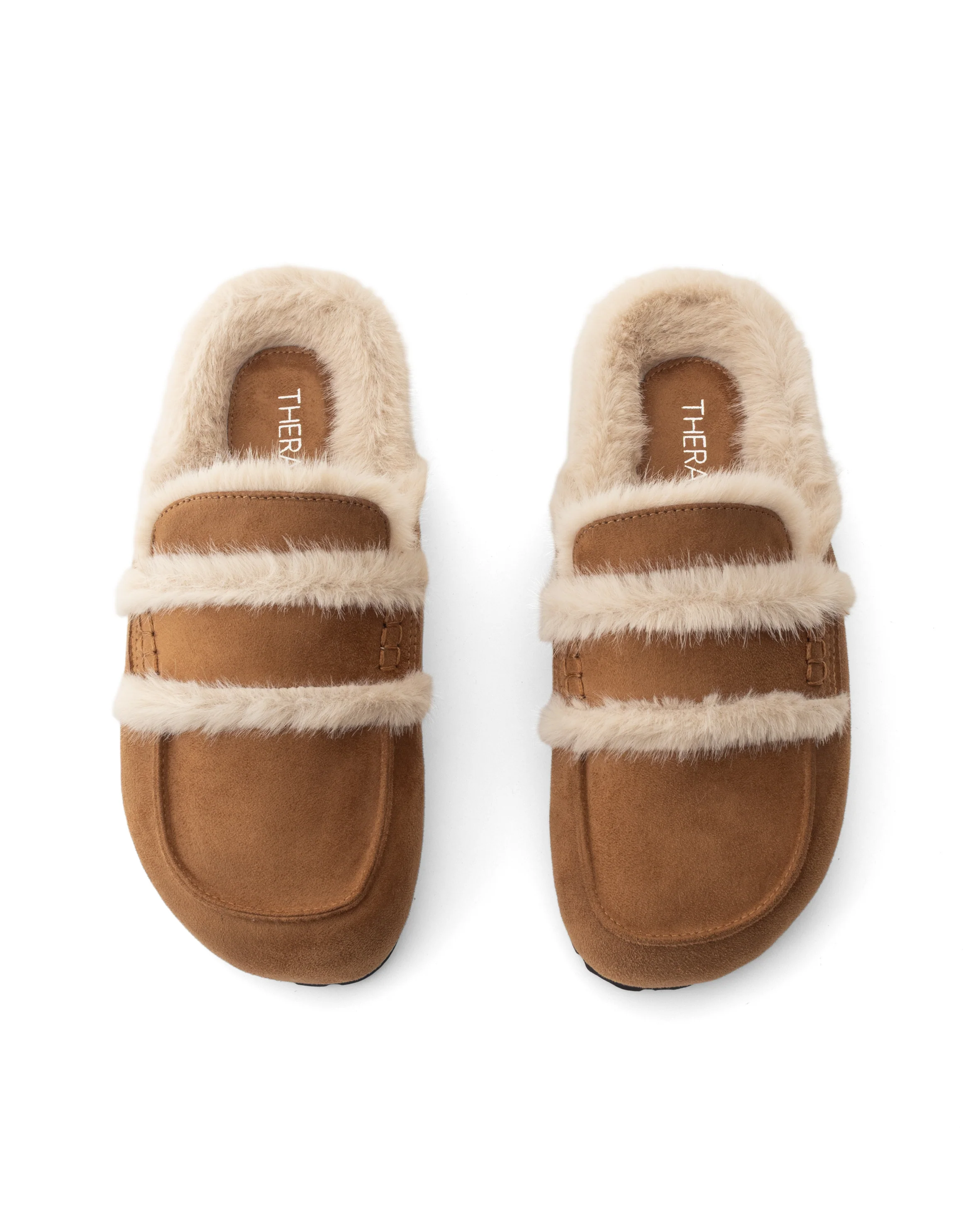Yuki Mule Toffee Faux Suede - Image 4