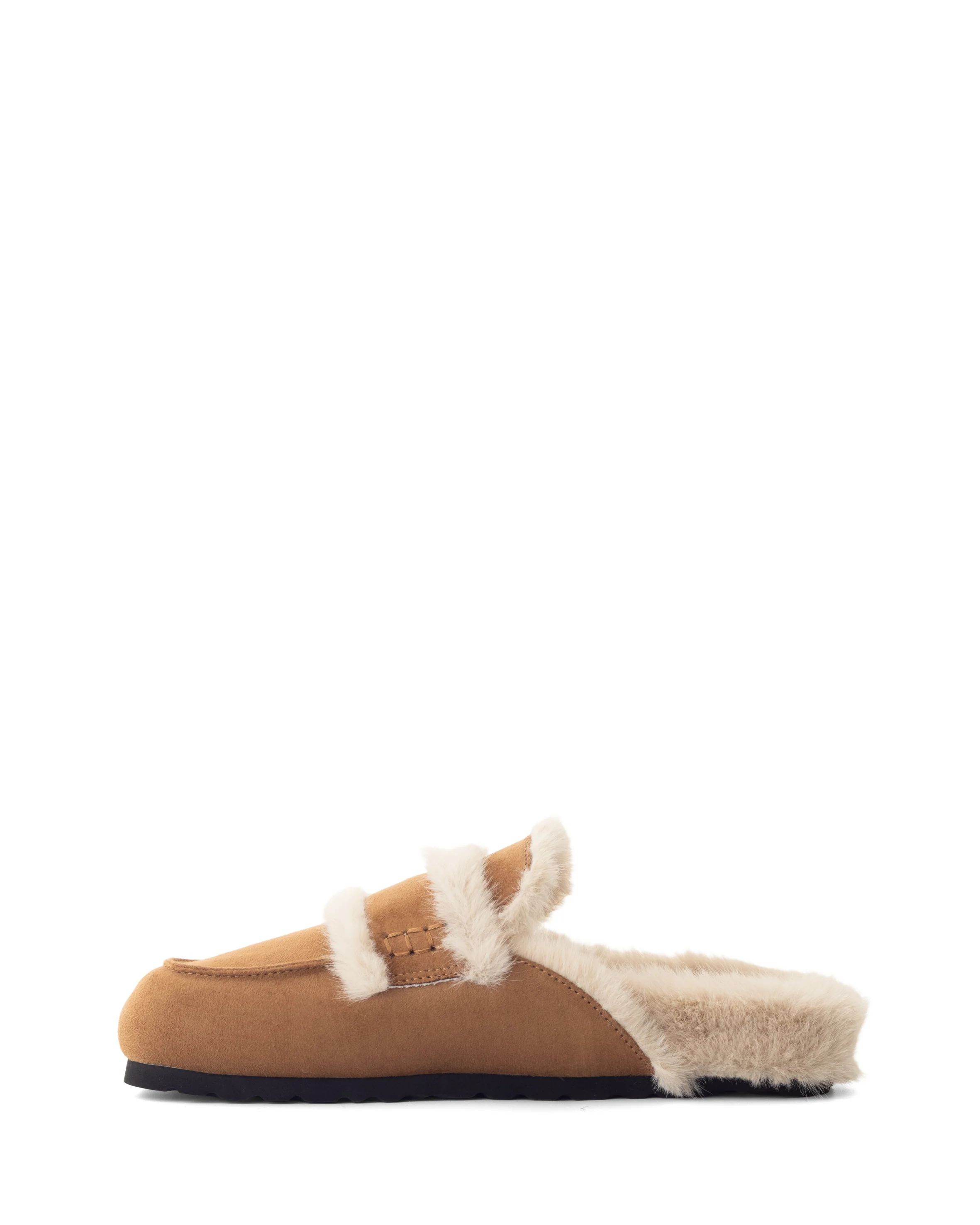 Yuki Mule Toffee Faux Suede - Image 5